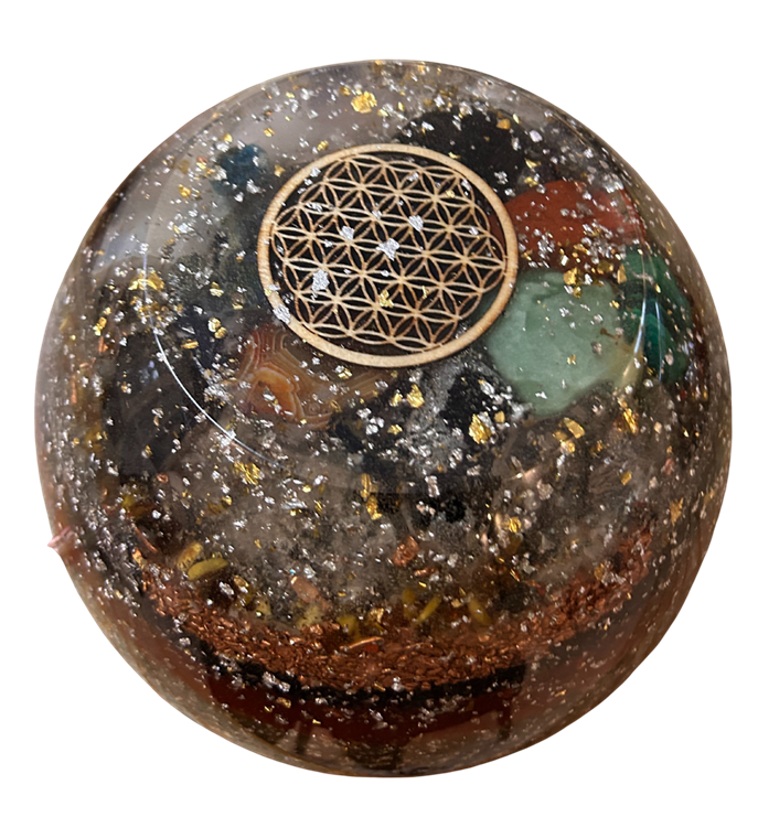 Orgonit Blume des Lebens Holz Größe XXL